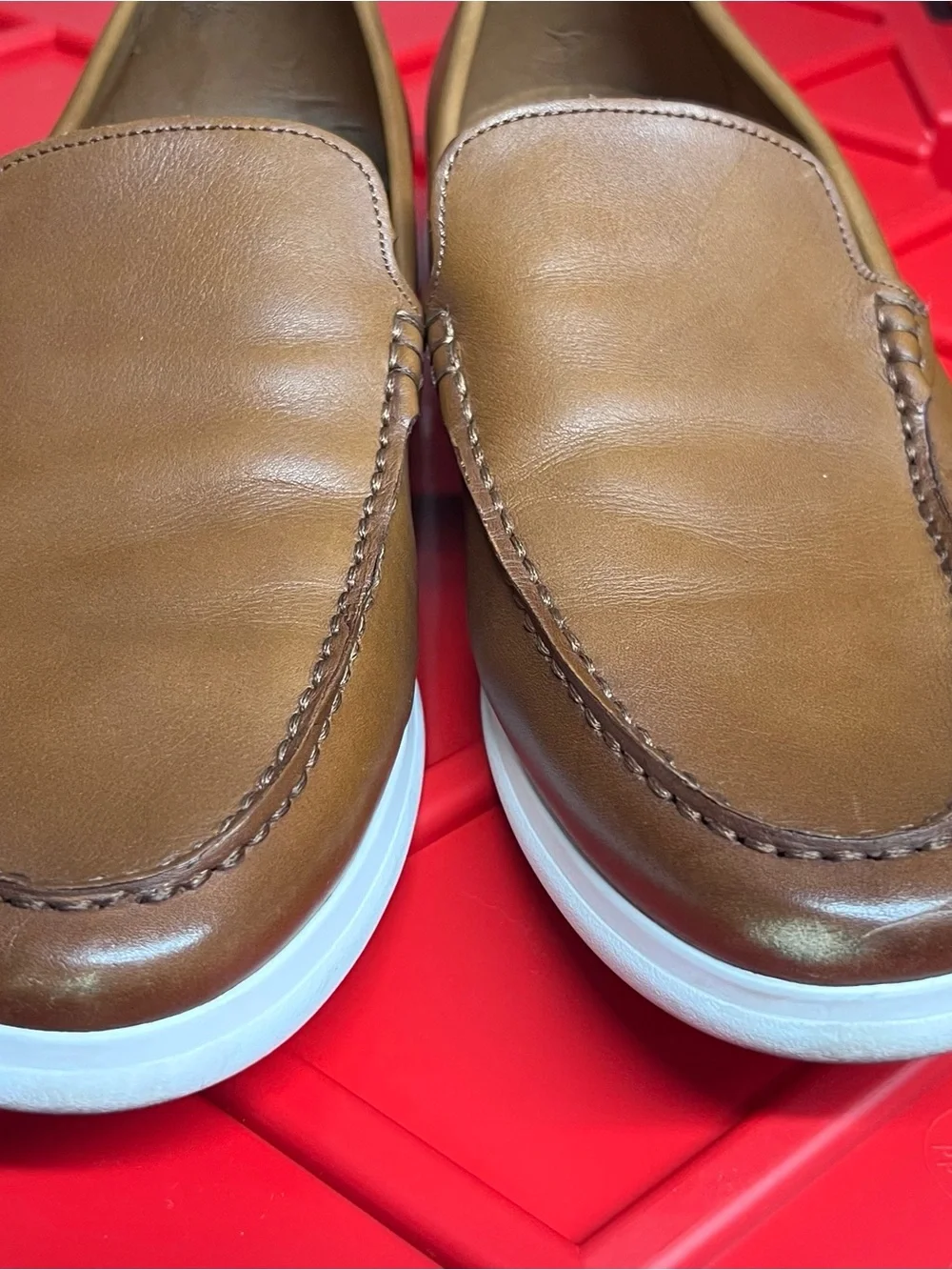 Joseph Abboud Men’s Tan Leather Venetian Loafers